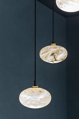 United Alabaster Oval Pendant Light, view 3