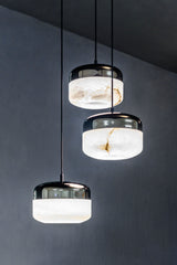 United Alabaster Copper Pendant Light, view 4