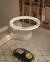 United Alabaster Ring Pendant Light, view 3