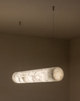United Alabaster Tube Pendant Light in natural alabaster