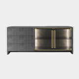 Josephine Luxurious Marble Sideboard With Polished Brass