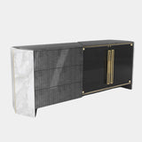 Josephine Luxurious Marble Sideboard With Polished Brass