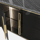 Josephine Luxurious Marble Sideboard With Polished Brass