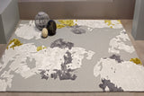 Serge Lesage World Soft Grey Rug in soft grey, room view