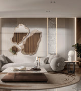 Caffe Latte Napoli Side Table in a room setting