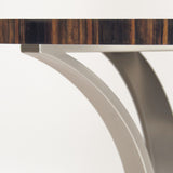 Albany Metal Base Luxury Dining Table, close-up detail