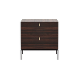 Laskasas Amber Bedside Table in Smoked Eucalyptus with transparent background