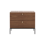Laskasas Amber Bedside Table in Walnut with transparent background