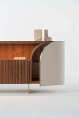 Arden Fluted Front Luxury Sideboard, close-up detail