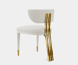 Art Deco Dining Chair: Modern Luxury with Aureum's Brass