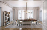 Ashford Rectangular Leather Base Luxury Dining Table styled in a luxury interior