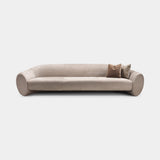 Asolo Rolled Arm Luxury Sofa in Brionne fabric