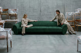 Asolo Rolled Arm Luxury Sofa in a room setting