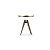 Aster Dorothy Side Table, oak veneer and brushed brass, available from Touched Interiors UK