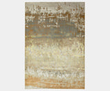 Aurora luxury rug with celestial-inspired abstract design and shimmering metallic hues.