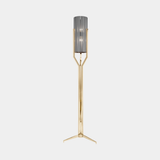 Castro Lighting Avany Floor Lamp in black nickel and gold-plated brass, available from Touched Interiors UK