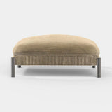 Bassano Corduroy Luxury Ottoman in corduroy with brown burnished brass legs