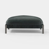 Bassano Corduroy Luxury Ottoman, shown in dark green corduroy