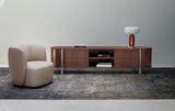 Bassano Oval Luxury TV Cabinet in a room setting