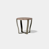 Belgrave Round Metal Base Luxury Side Table, alternative angle