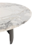 Bentley Camden Dining Table: Marble Top with Futuristic Design