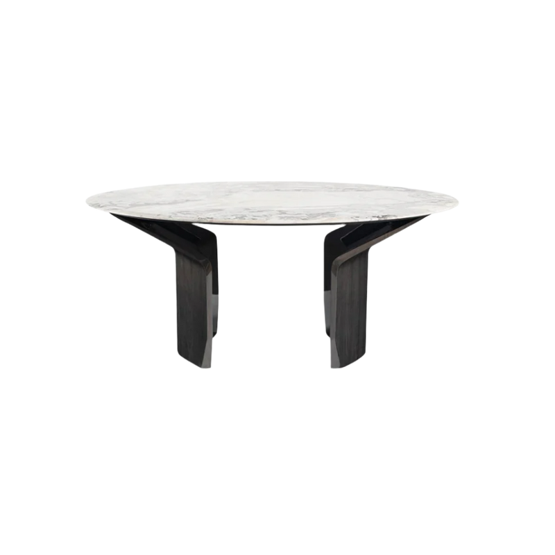 Bentley Camden Dining Table: Marble Top with Futuristic Design