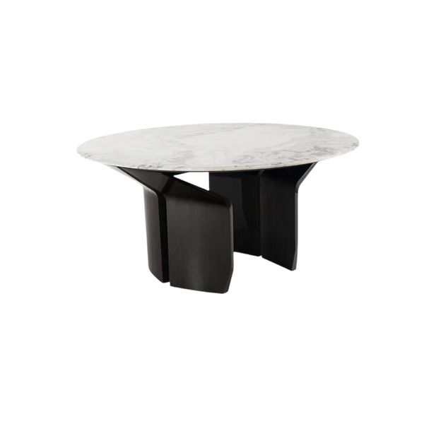 Bentley Camden Dining Table: Marble Top with Futuristic Design