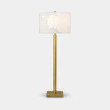 Berkeley Designs Bordeaux Floor Lamp, brushed brass with white shade