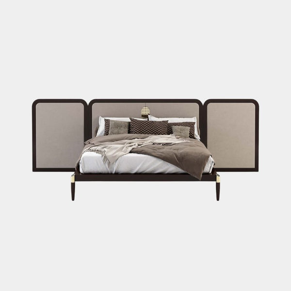 Bernadotte Bed with High Gloss Lacquer Finish - Modern Luxury Bedroom Furniture.