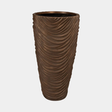 Bertarelli Curved Wave Luxury Floor Vase in bronze, Ø48 x H90 cm
