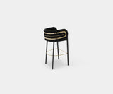 Black Velvet Bar Chair: The Gatsby Embraces Art Deco Elegance.