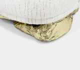 Boca do Lobo Angra Armchair, close-up of the hammered brass base