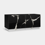 Boca do Lobo Lapiaz Black Silver Sideboard, angled view