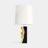 Boca do Lobo Lapiaz Table Lamp with a Nero Marquina marble base