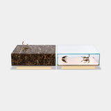 Boca do Lobo Metamorphosis Center Table in Emperador marble, angled view