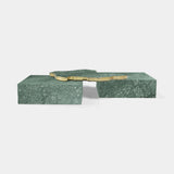 Boca do Lobo Navarra Center Table in Guatemala marble with cast brass