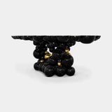 Boca do Lobo Newton Black Gold Dining Table, end view
