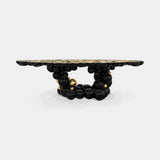 Boca do Lobo Newton Black Gold Dining Table, front view