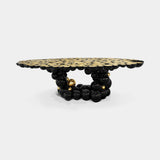 Boca do Lobo Newton Black Gold Dining Table, three-quarter view
