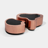 Boca do Lobo Wave Center Table in hammered copper, pair of tables