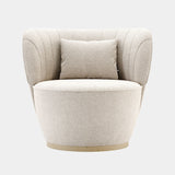 Bouclé Rounded Luxury Swivel Armchair