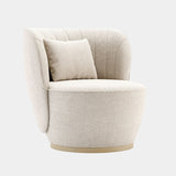 Bouclé Rounded Luxury Swivel Armchair