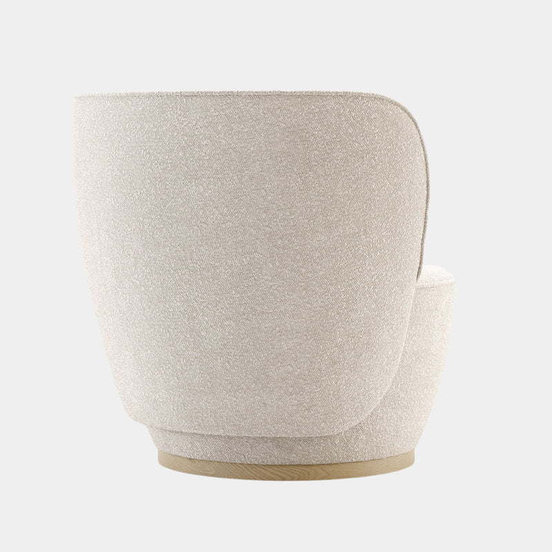 Bouclé Rounded Luxury Swivel Armchair