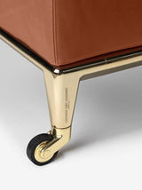 Brindisi Buckled Strap Luxury Sofa, castor detail