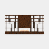 Caffe Latte Caffeine Bookcase in walnut root and bronze