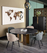 High-end marble top dining table - Cantori Mirage Round Table Avantgarde Collection