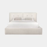Casa Magna Leora Bed, ivory fabric, available from Touched Interiors UK