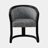 Casa Magna Majesté Dining Chair, patterned fabric with a black frame, available from Touched Interiors UK