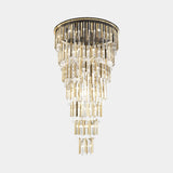 Castro Lighting Blaze Chandelier in gold-plated brass, available from Touched Interiors UK