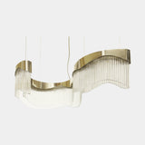 Castro Lighting Flow Suspension Lamp in gold-plated brass, available from Touched Interiors UK